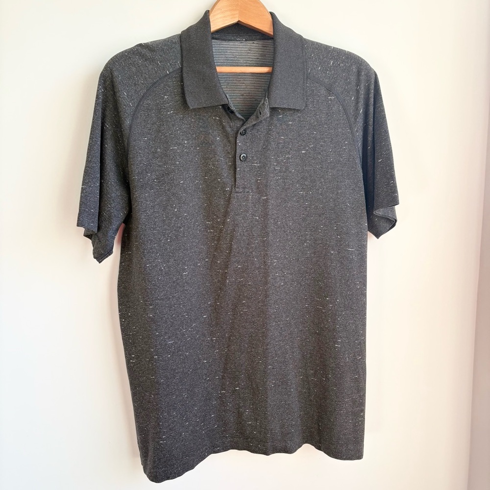 Like New Lululemon polo charcoal gray L